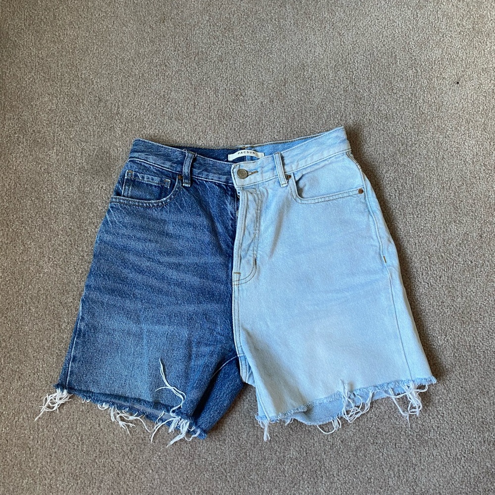 PacSun Blue Two-Tone Jean Shorts